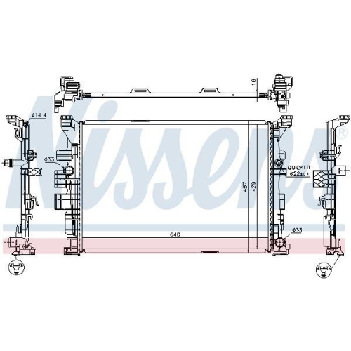 NISSENS Kühler, Motorkühlung 67185