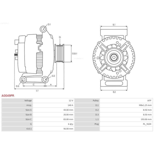 AS-PL Generator Wiederaufbereitet AS-PL