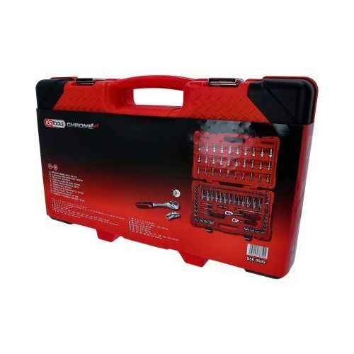 1/4 Zoll+3/8 Zoll CHROMEplus Steckschl&uuml;ssel-Satz, 100-tlg KS TOOLS 958.0699