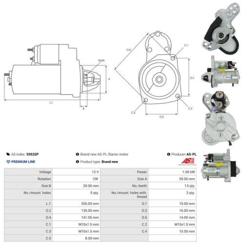 AS-PL Starter AS S9532P