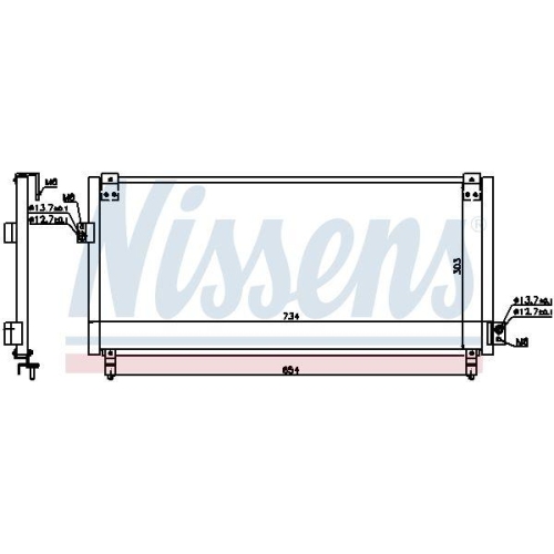 NISSENS Kondensator, Klimaanlage 94365