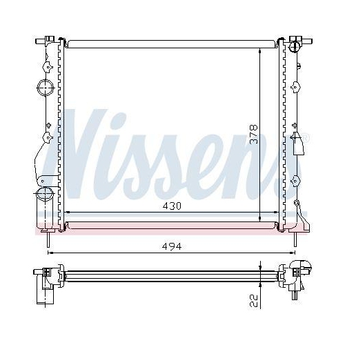 NISSENS K&uuml;hler, Motork&uuml;hlung 63884