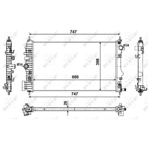 NRF Kühler, Motorkühlung 53774