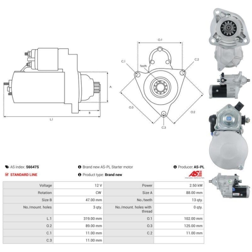 AS-PL Starter AS S6647S