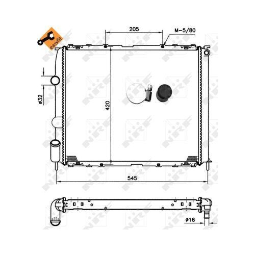 NRF K&uuml;hler, Motork&uuml;hlung EASY FIT 58194