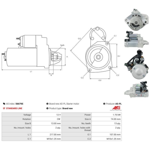 AS-PL Starter AS S6679S