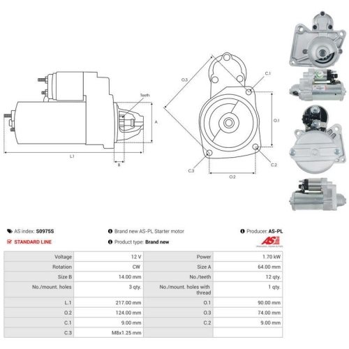 AS-PL Starter AS S0975S