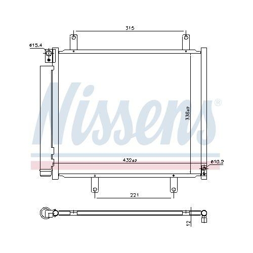 NISSENS Kondensator, Klimaanlage 940932
