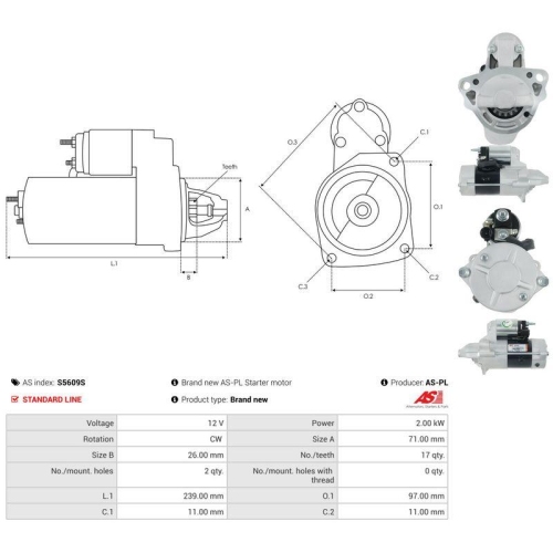 AS-PL Starter AS S5609S