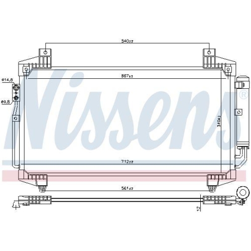 NISSENS Kondensator, Klimaanlage 940936