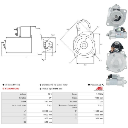 AS-PL Starter AS S6665S