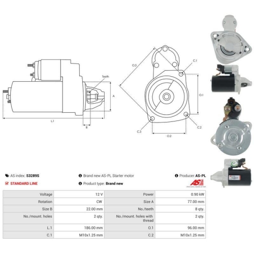 AS-PL Starter AS S3289S