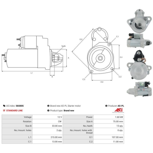 AS-PL Starter AS S6500S