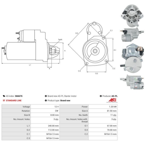 AS-PL Starter AS S6667S