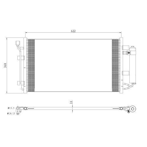 NRF Kondensator, Klimaanlage EASY FIT 350493