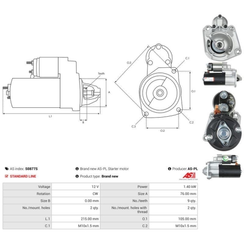 AS-PL Starter AS S0877S