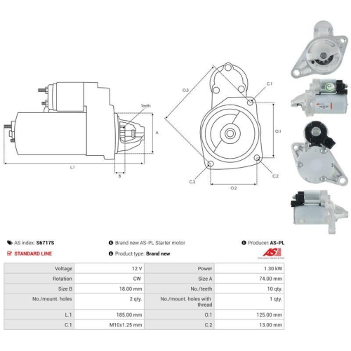 AS-PL Starter AS S6717S