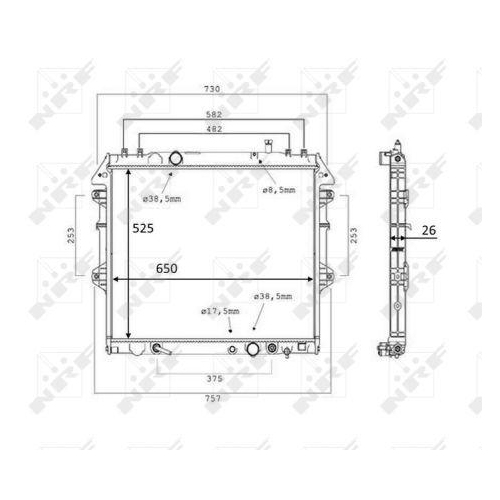 NRF Kühler, Motorkühlung 58534