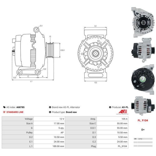 AS-PL Generator AS A6878S