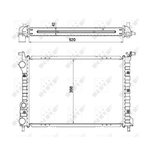 NRF K&uuml;hler, Motork&uuml;hlung EASY FIT 53608
