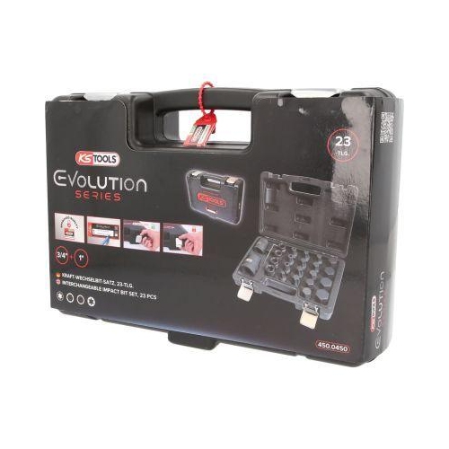 3/4 Zoll + 1 Zoll Kraft-Wechselbit-Satz, 23-tlg KS TOOLS 450.0450