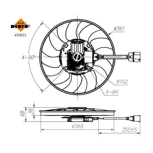 NRF Lüfter, Motorkühlung 470051