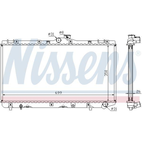 NISSENS Kühler, Motorkühlung 64746A