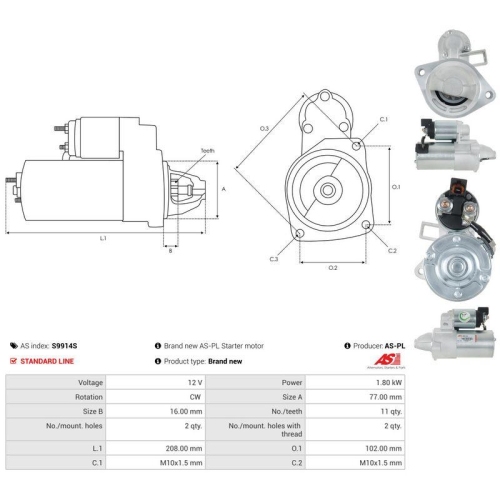 AS-PL Starter AS S9914S