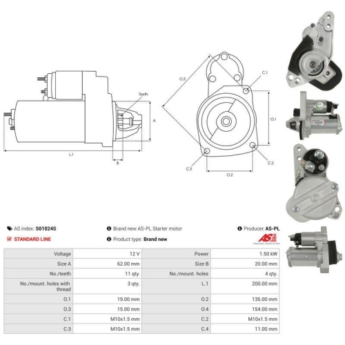AS-PL Starter AS S01024S