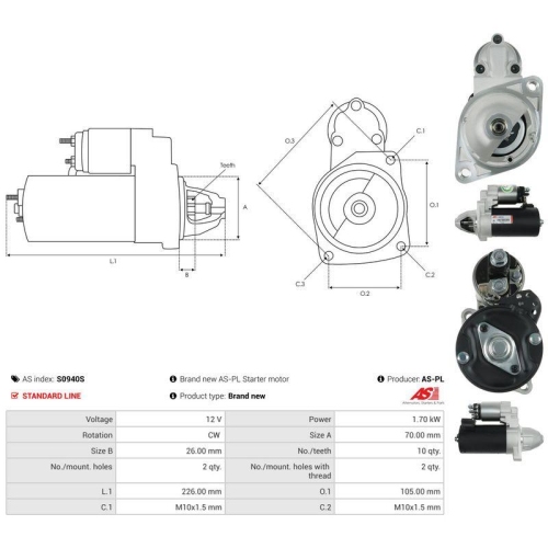 AS-PL Starter AS S0940S
