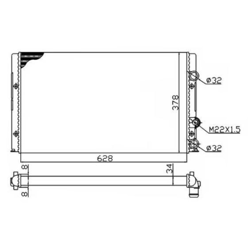 NRF Kühler, Motorkühlung Economy Class 50457A