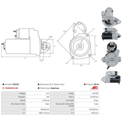 AS-PL Starter AS S3275S
