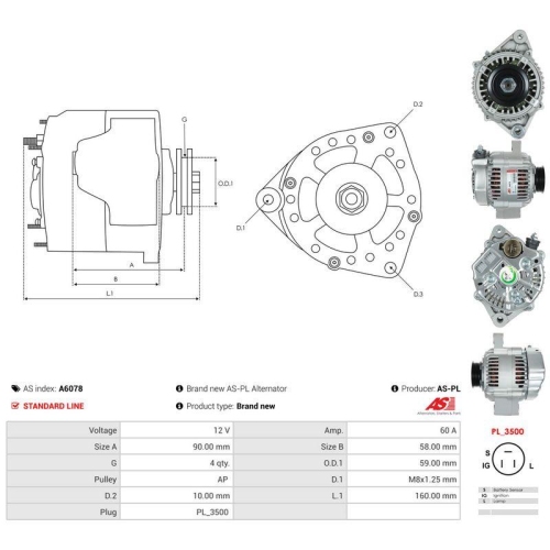 AS-PL Generator AS A6078