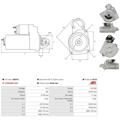AS-PL Starter AS S6591S