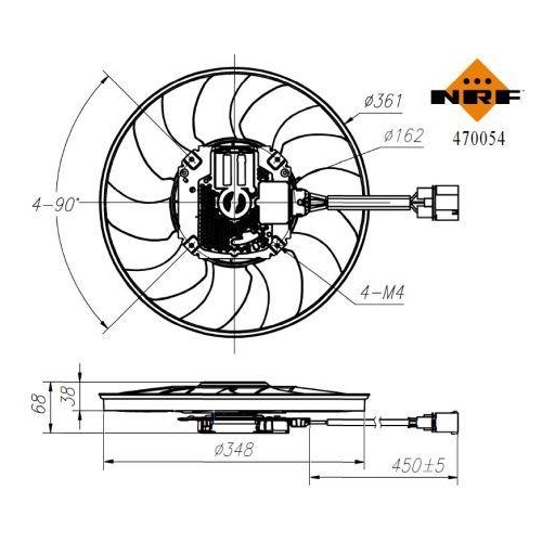 NRF Lüfter, Motorkühlung 470054