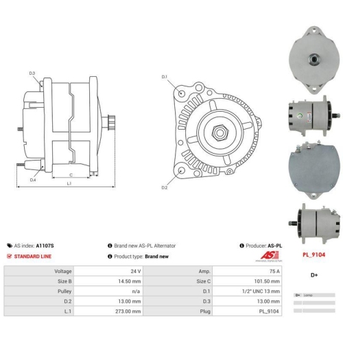 AS-PL Generator AS A1107S