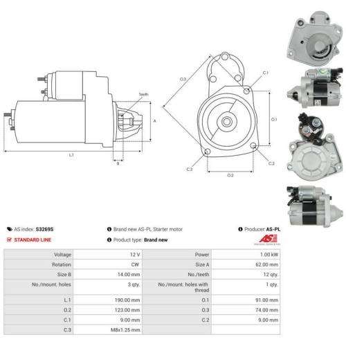 AS-PL Starter AS S3269S