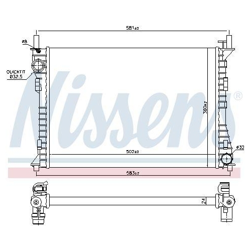 NISSENS K&uuml;hler, Motork&uuml;hlung 69224