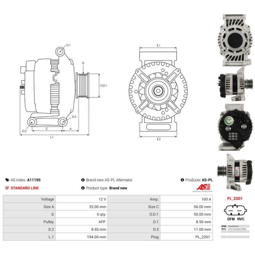 AS-PL Generator AS A1119S