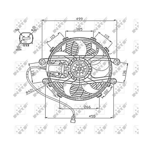 NRF Lüfter, Motorkühlung 47747