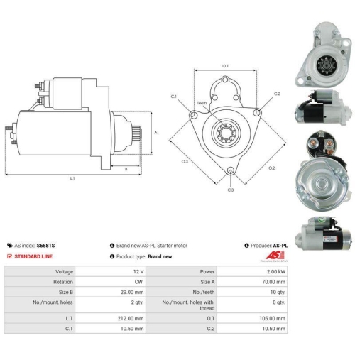 AS-PL Starter AS S5581S
