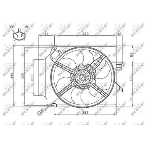 NRF L&uuml;fter, Motork&uuml;hlung 47748