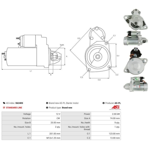 AS-PL Starter AS S6240S