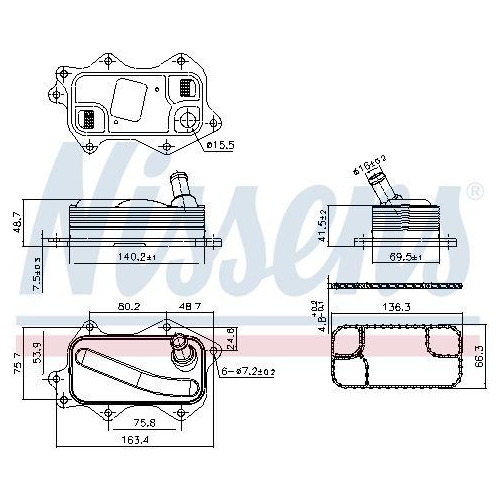 NISSENS &Ouml;lk&uuml;hler, Motor&ouml;l ** FIRST FIT ** 91380