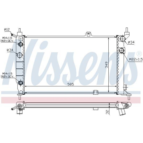 NISSENS K&uuml;hler, Motork&uuml;hlung 63253A