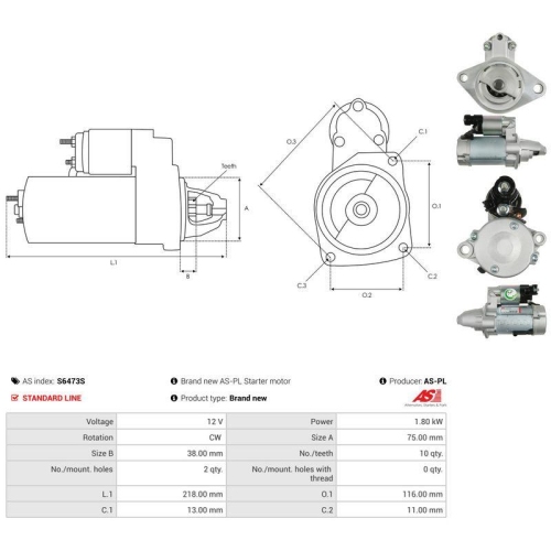 AS-PL Starter AS S6473S