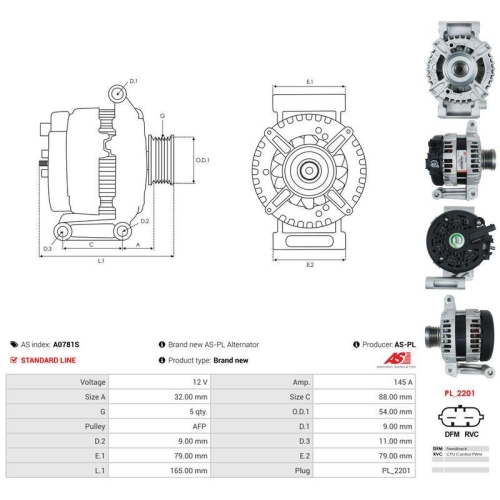 AS-PL Generator AS A0781S