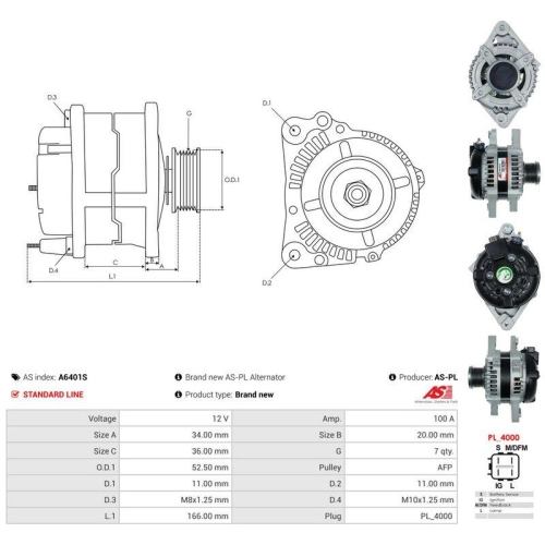 AS-PL Generator AS A6401S