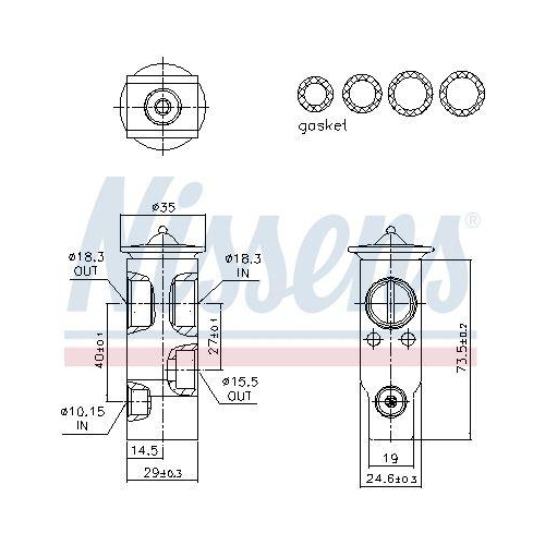 NISSENS Expansionsventil, Klimaanlage ** FIRST FIT ** 999386