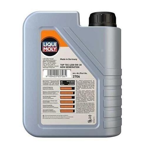 Liqui Moly Top Tec 4200 Motor&ouml;l 5W-30 New Generation 6-Liter 3706+3707+&Ouml;lzettel